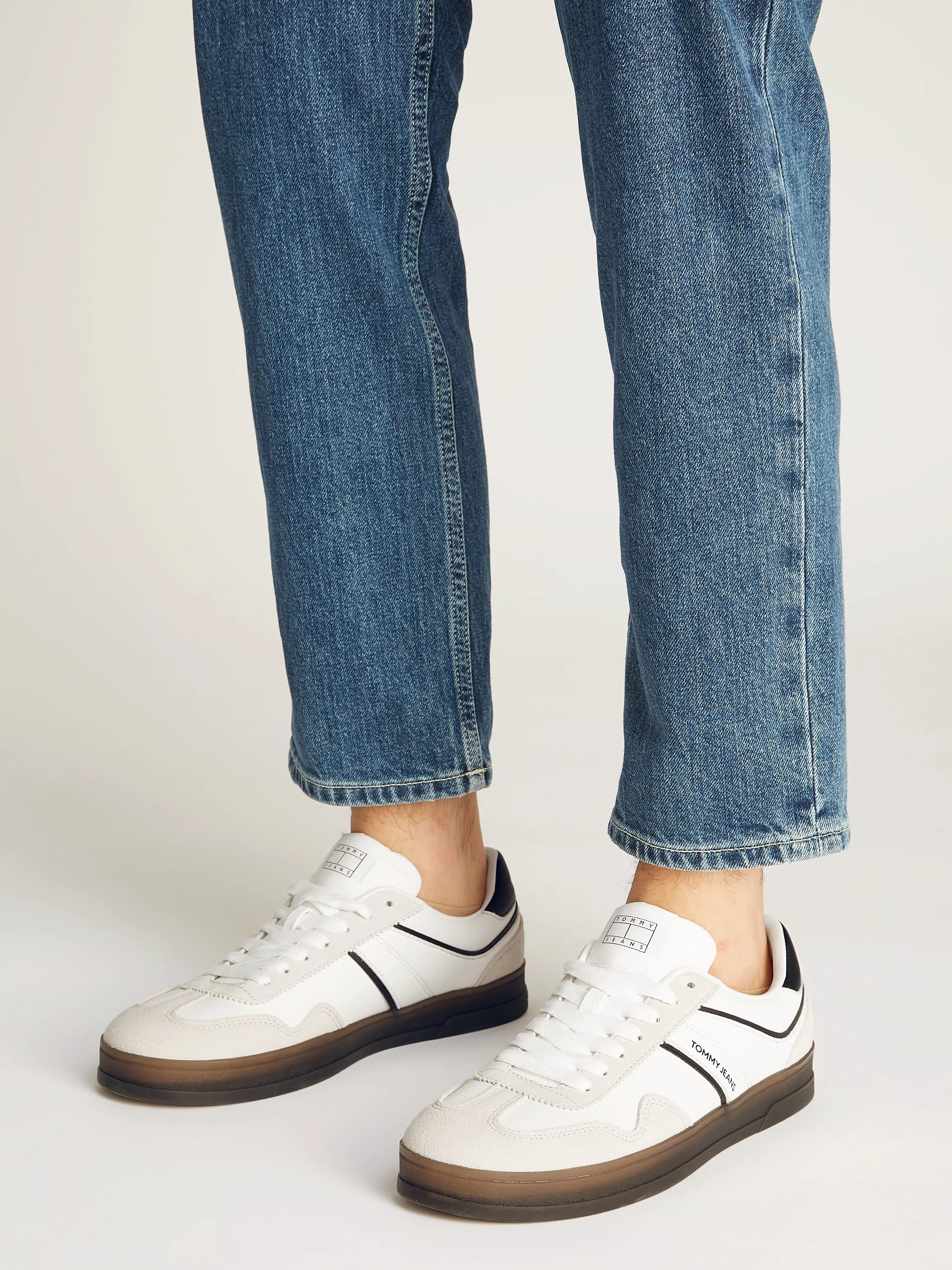 Tommy Jeans Plateausneaker "THE GREENWICH LEATHER", Freizeitschuh, Halbschu günstig online kaufen