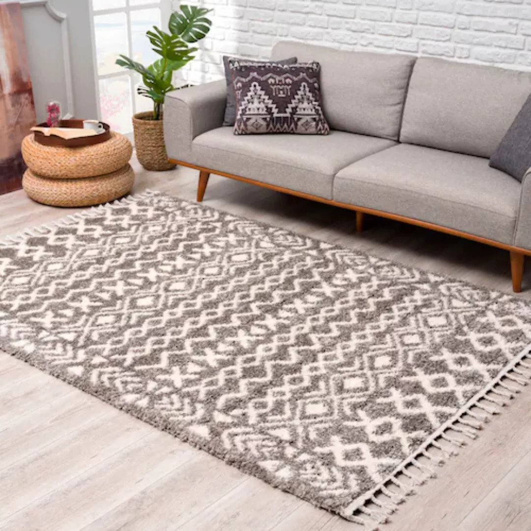 Carpet City Hochflor-Teppich »Pulpy 514«, rechteckig, besonders weich, mit günstig online kaufen