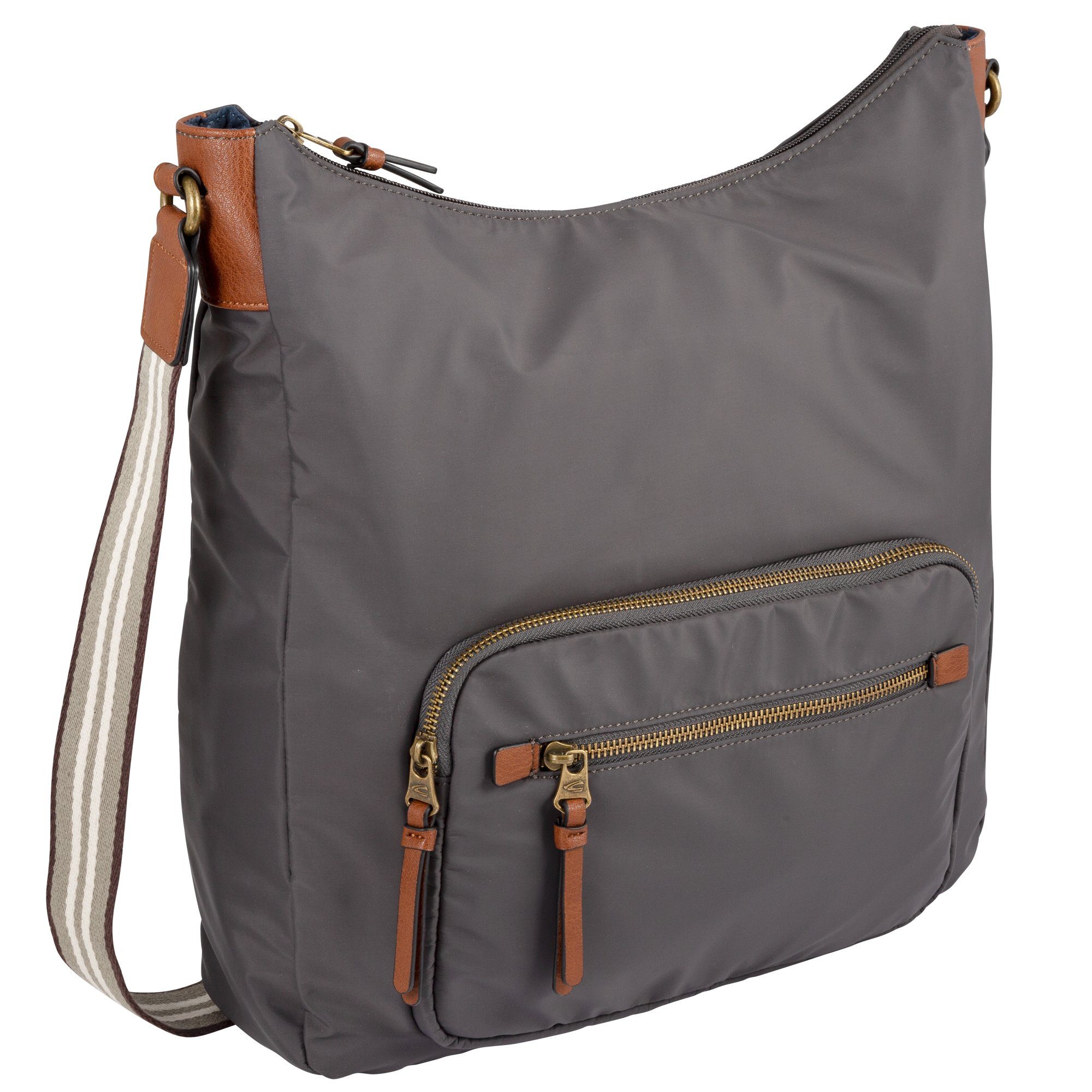 camel active Hobo "Bari", aus hochwertigem matten Nylon mit gestreiftem Gew günstig online kaufen
