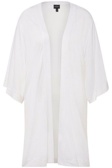 Ulla Popken Sommerjacke Kimono Slinky-Piqué Stehkragen Halbarm günstig online kaufen