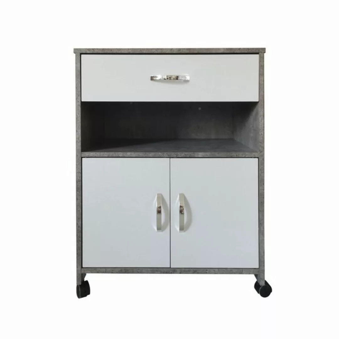 HTI-Living Hochschrank Küchenschrank Beton/Weiß Blanca (Stück, 1-St., 1 Sch günstig online kaufen