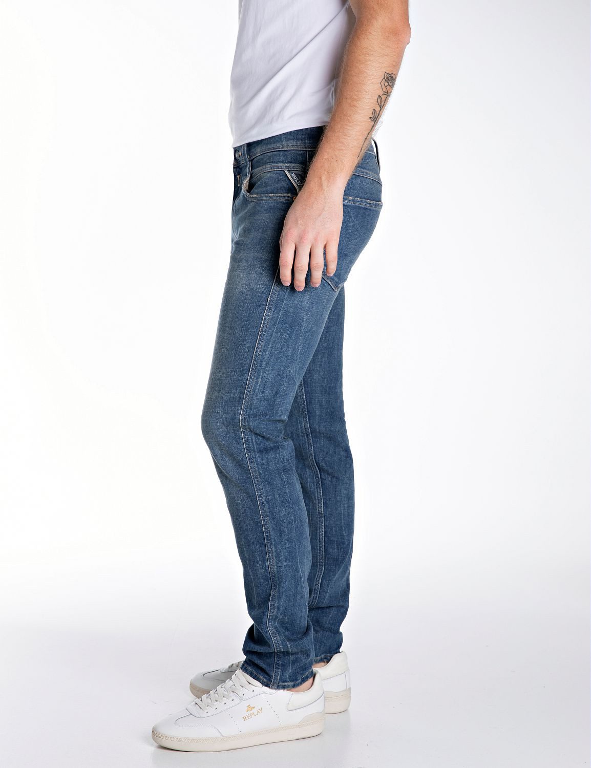 Replay Slim-fit-Jeans ANBASS mit Washed-Optik günstig online kaufen