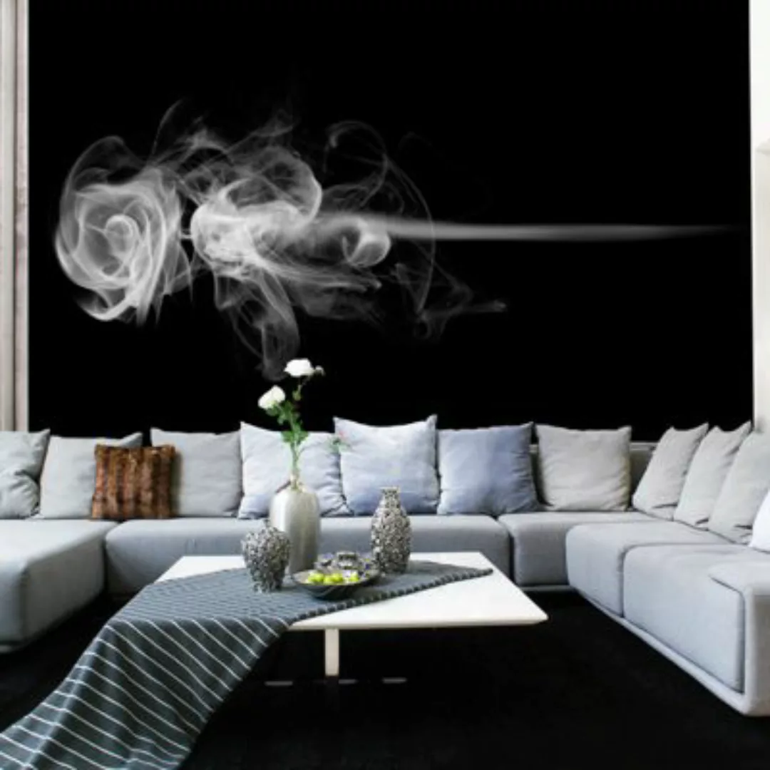 artgeist Fototapete Rose (Rauch) schwarz/weiß Gr. 300 x 231 günstig online kaufen