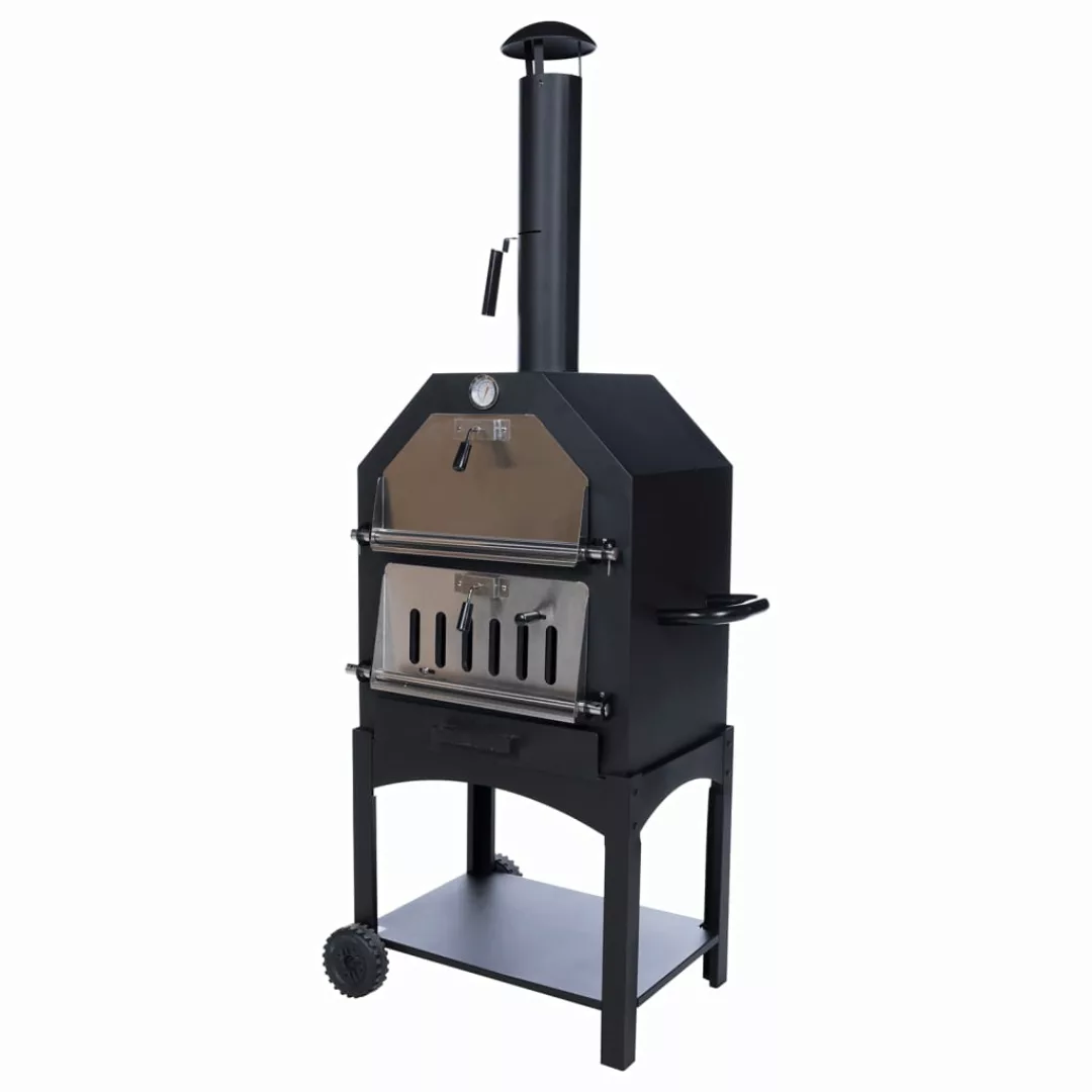 Bbgrill Outdoor Pizza-backofen Lorenzo Schwarz Lor17 günstig online kaufen