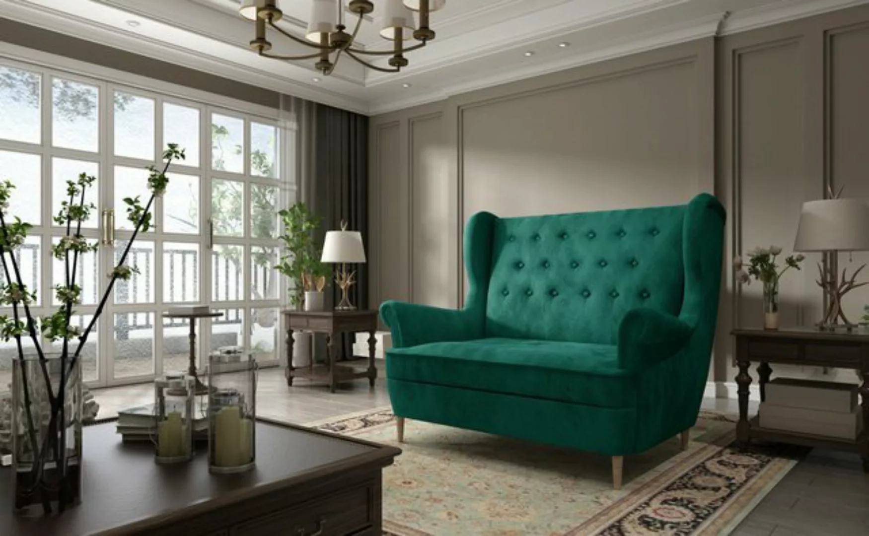 ROYAL24_MARKT Sofa Modernes Design für zeitgemäße Wohnzimmer, 2-Sitzer 1 Te günstig online kaufen