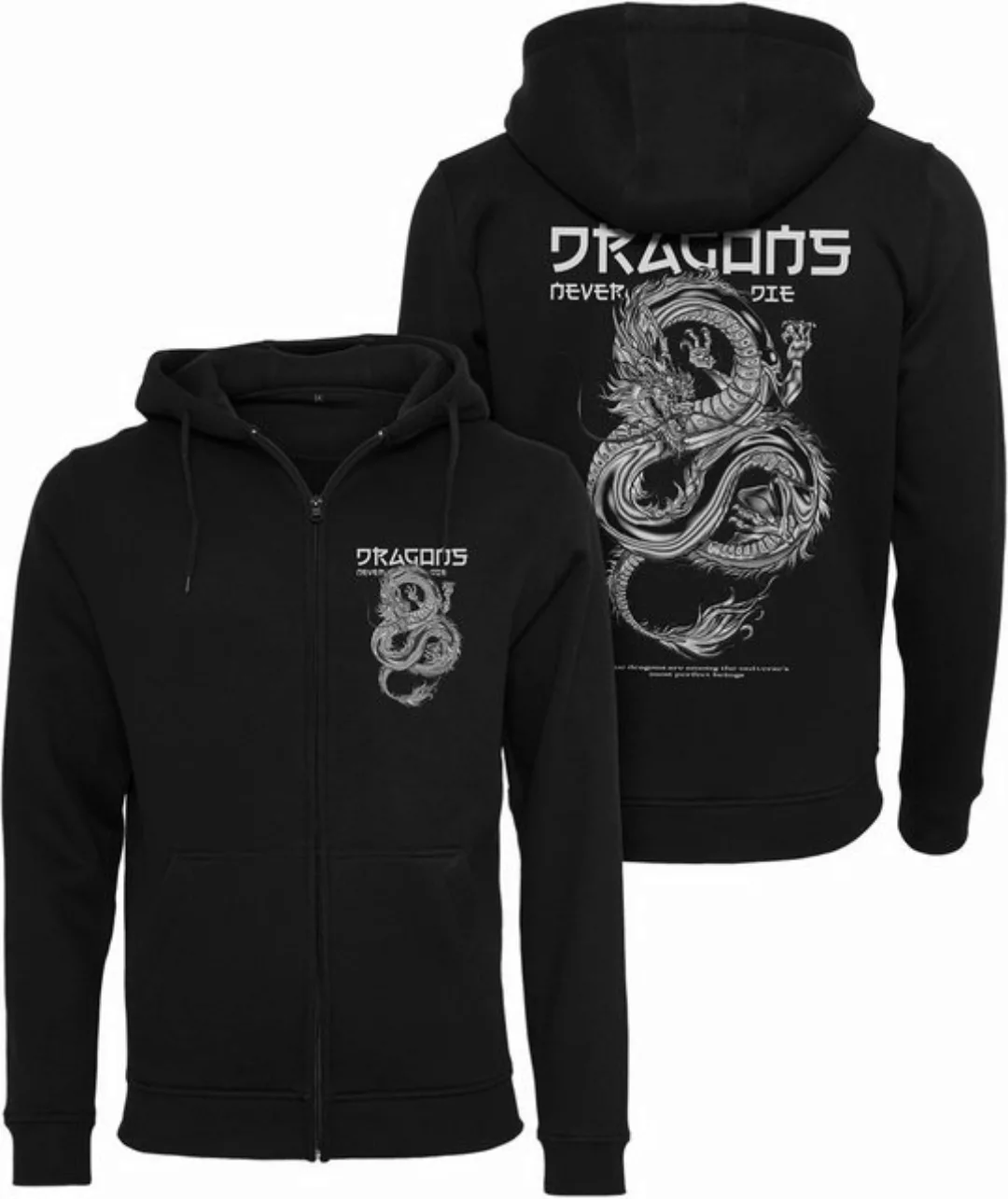 Mister Tee Kapuzenpullover Dragons Never Die Heavy Zip Hoody günstig online kaufen