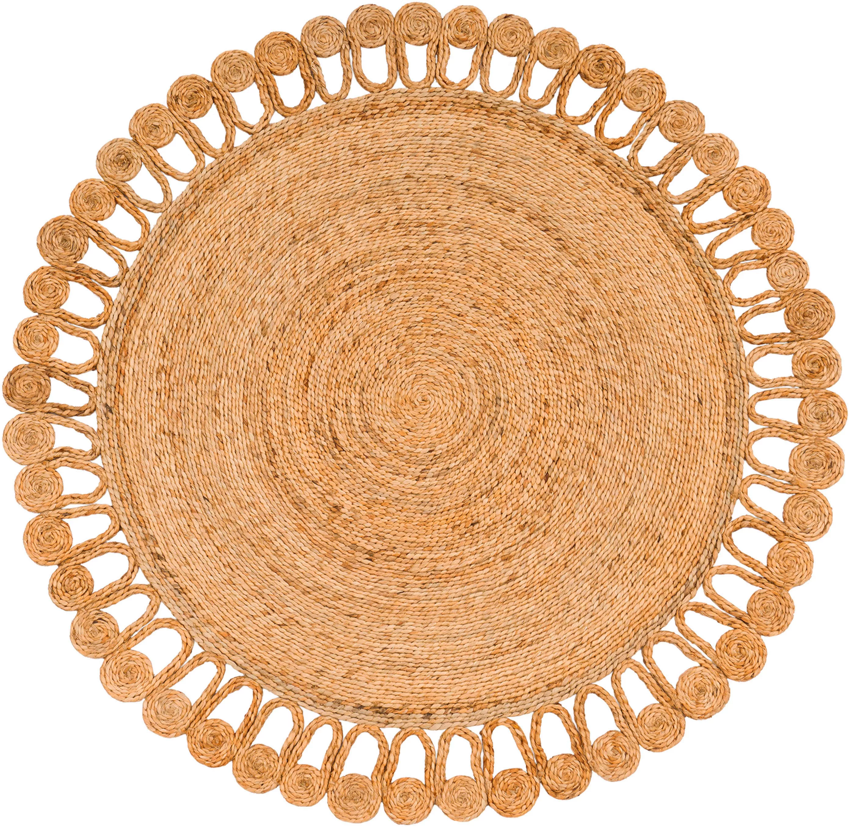 Paco Home Teppich »Viborg 597«, rund, handgefertigter Natur-Teppich, Jute, günstig online kaufen