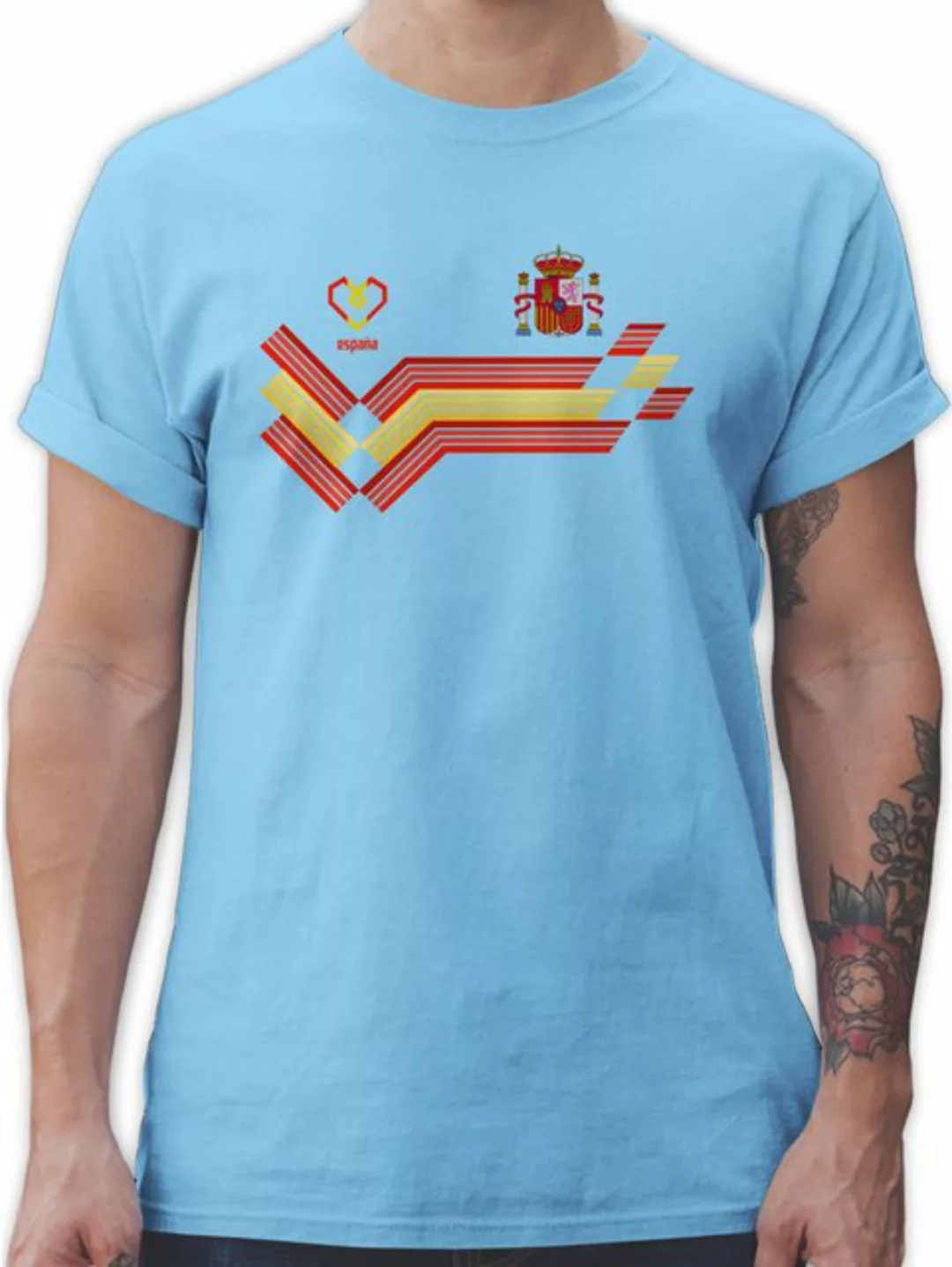 Shirtracer T-Shirt Espana Fanartikel EM, Spanien Wappen 2024 Fussball EM Fa günstig online kaufen