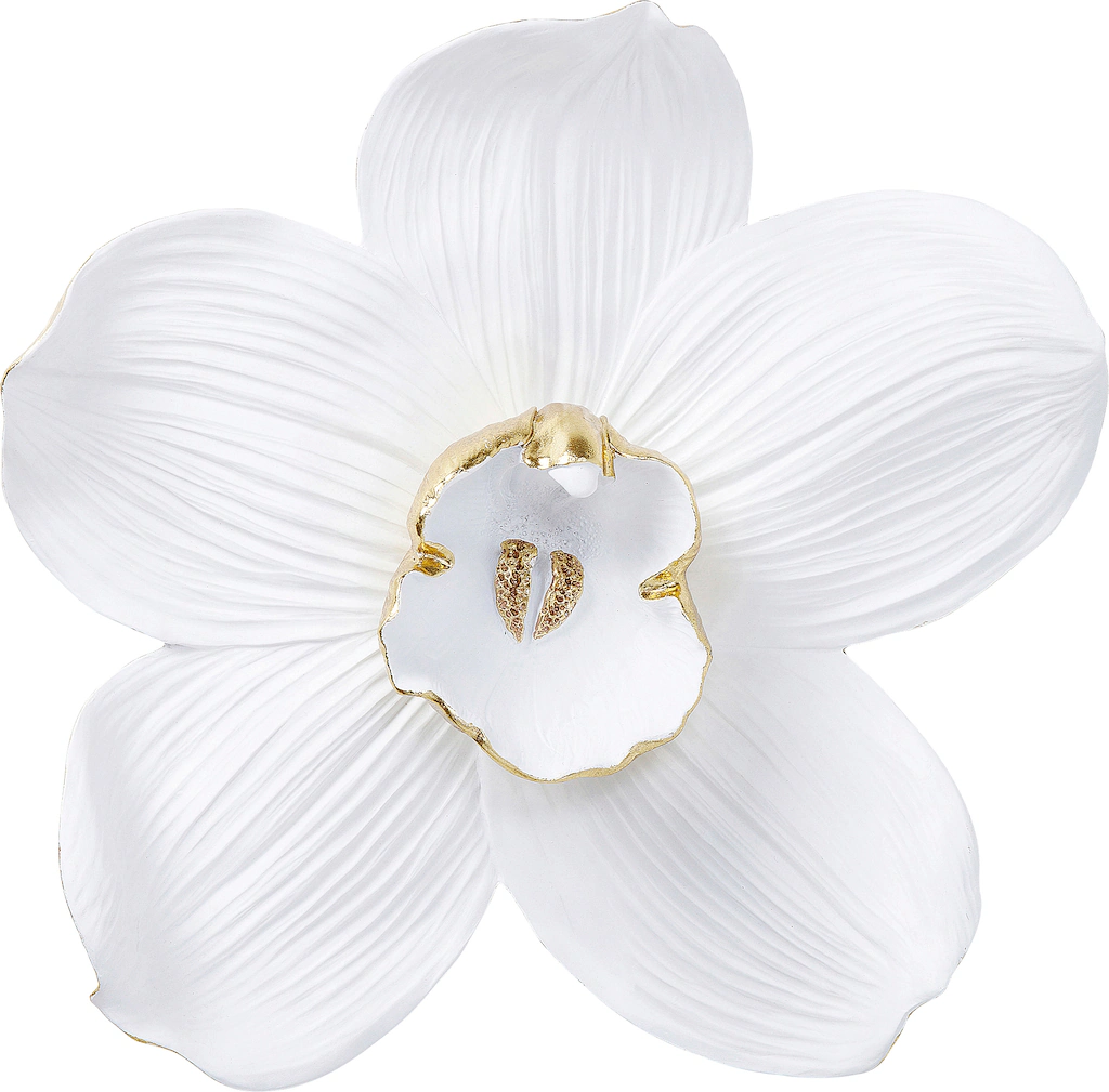 Kare Design Wanddekoobjekt "Wandschmuck Orchid Weiß 54cm" günstig online kaufen
