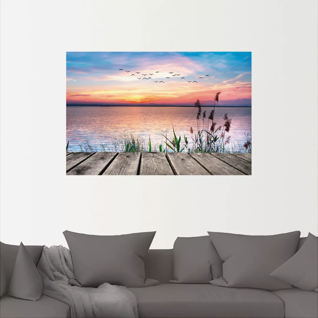 Artland Wandbild "Der See in den Farben der Wolken", Gewässer, (1 St.), als günstig online kaufen