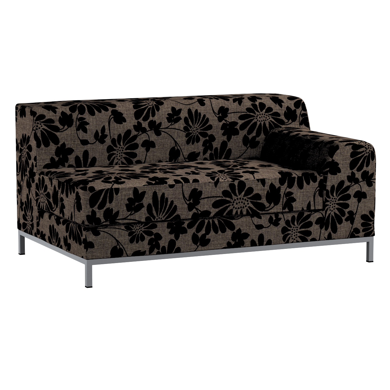Kramfors 2-Sitzer Sofabezug, Lehne rechts, braun-schwarz, Bezug für Kramfor günstig online kaufen
