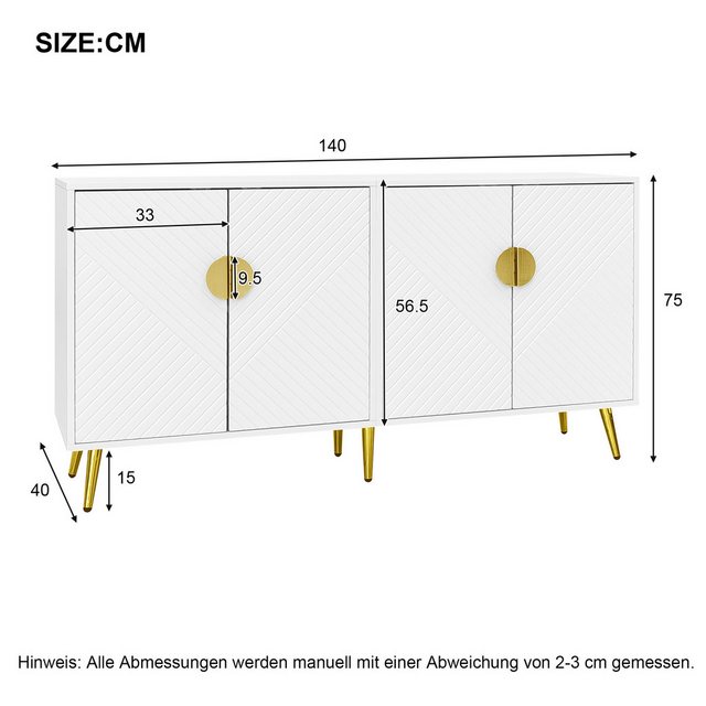 Gotagee Beistellschrank Sideboard Wohnzimmerschrank Schließfach Eckschrank günstig online kaufen