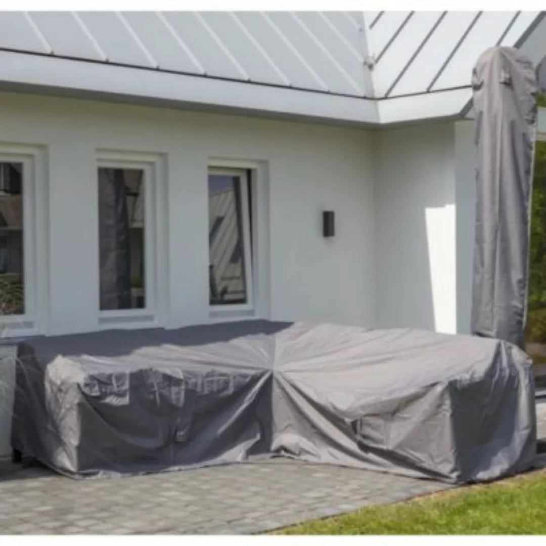 Garten-Lounge-Set-Abdeckung 320x255x70 cm Rechts Grau Gartenmöbel-Abdeckung günstig online kaufen