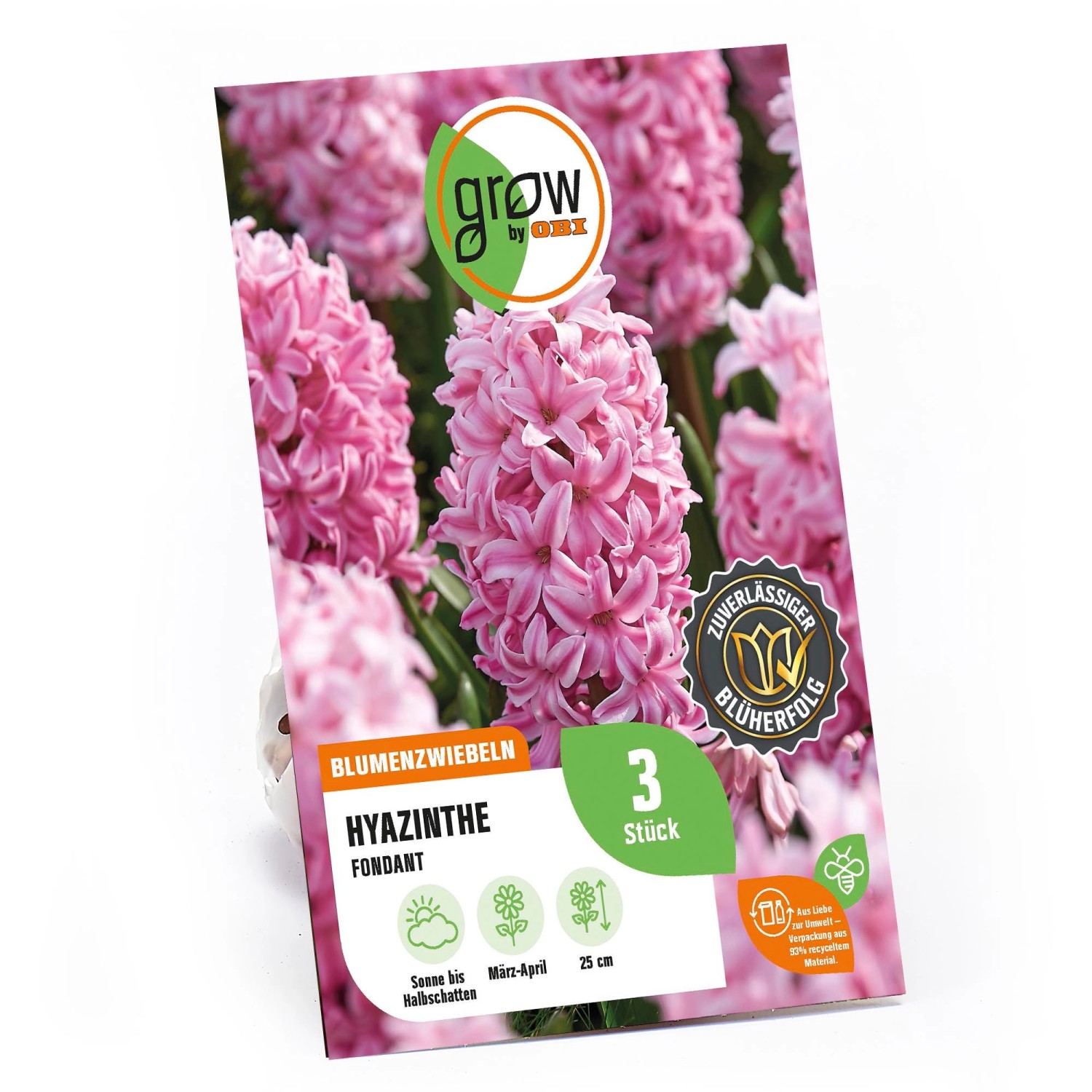 GROW by OBI Hyazinthe Fondant Rosa 25 cm Hyacinthus orientalis günstig online kaufen