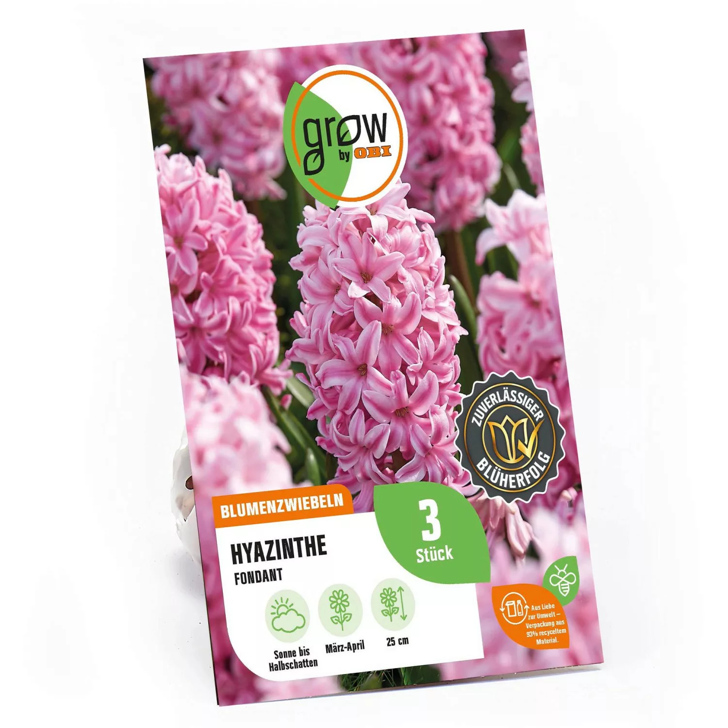 GROW by OBI Hyazinthe Fondant Rosa 25 cm Hyacinthus orientalis günstig online kaufen