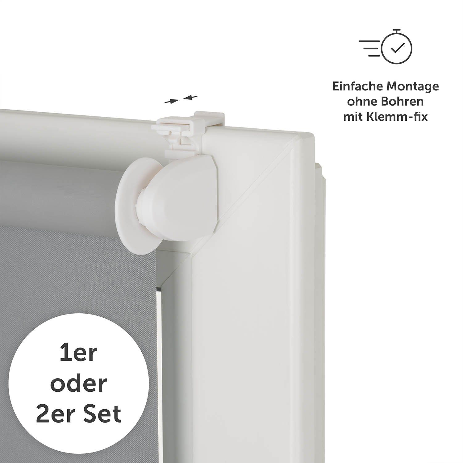 Doppelrollo Verdunklungsrollo - Klemmfix ohne Bohren, günstig online kaufen