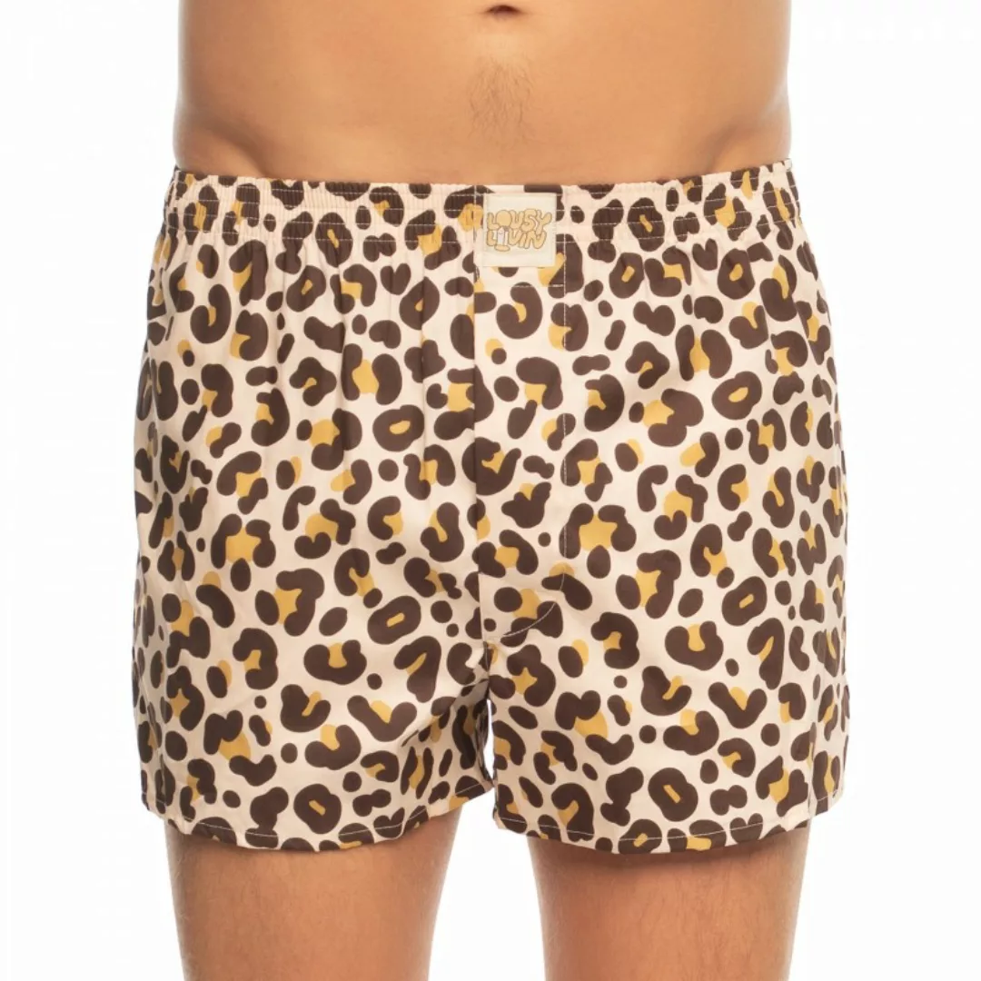 Lousy Livin Boxershorts Braun & Beige mit All-Over Print günstig online kaufen