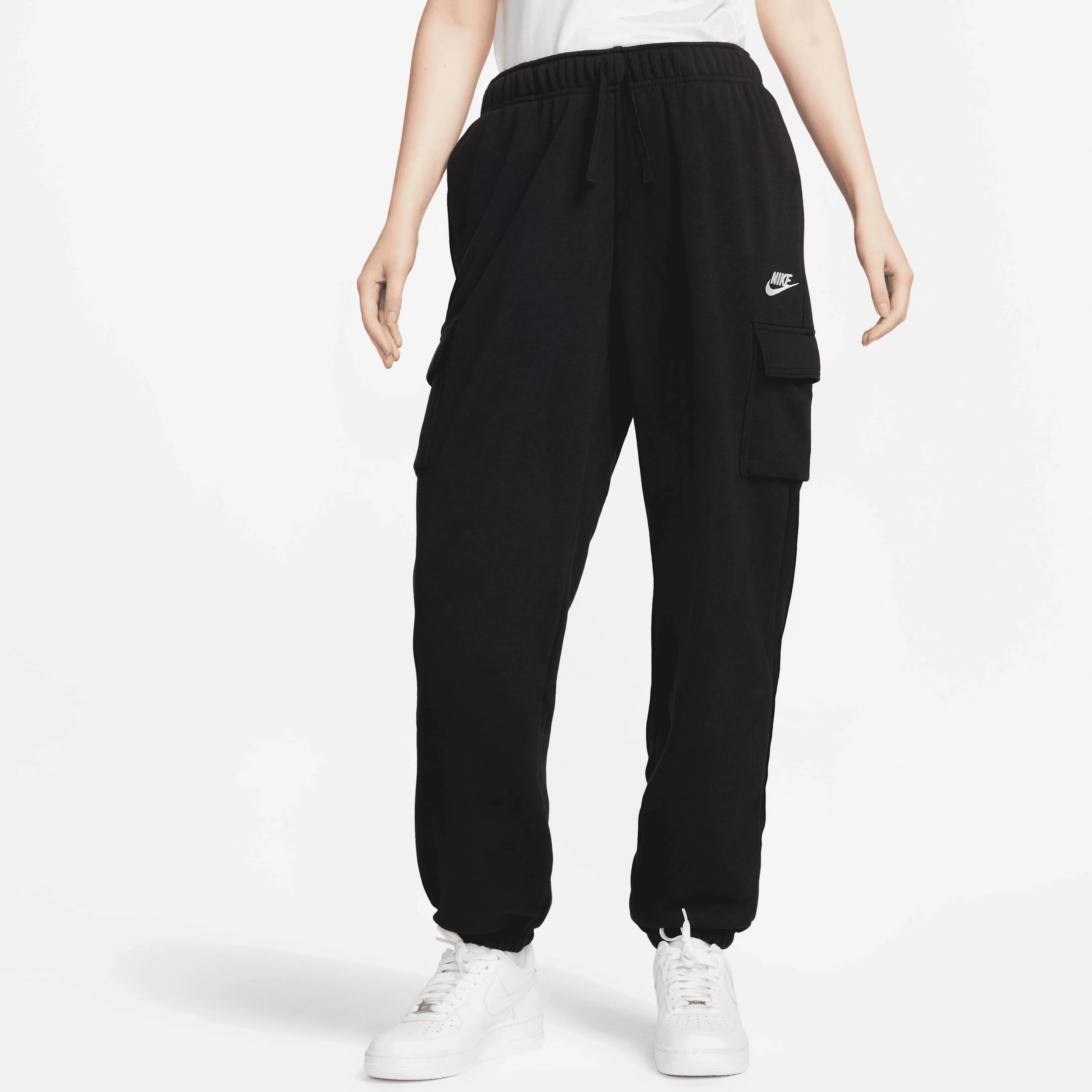 Nike Sportswear Jogginghose "Club Fleece Womens Mid-Rise Oversized Cargo Sw günstig online kaufen