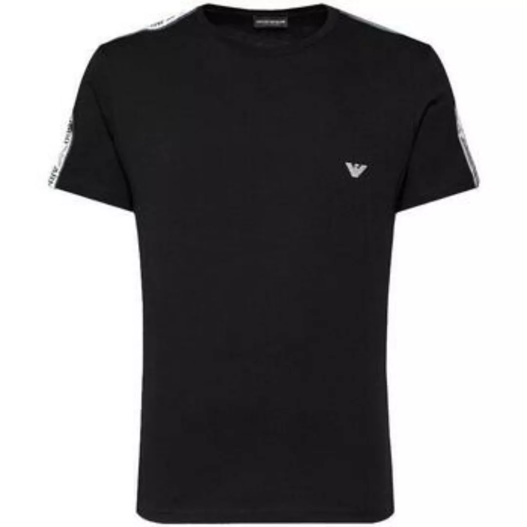 Emporio Armani  T-Shirts & Poloshirts Lounge Eagle Tape T-Shirt - Black günstig online kaufen