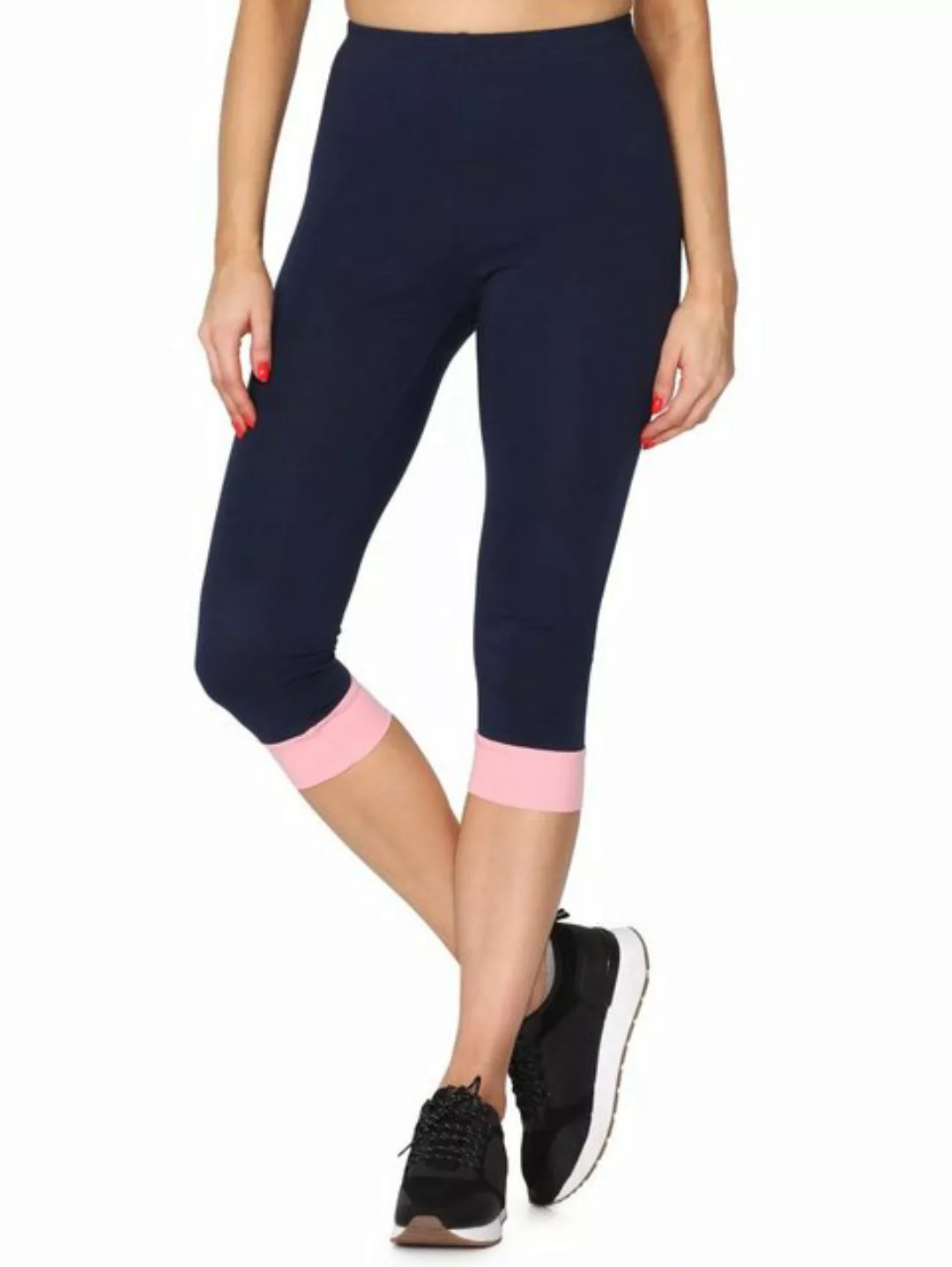 Merry Style Leggings Damen Leggings aus Baumwolle mit angenähtem Bündchen M günstig online kaufen