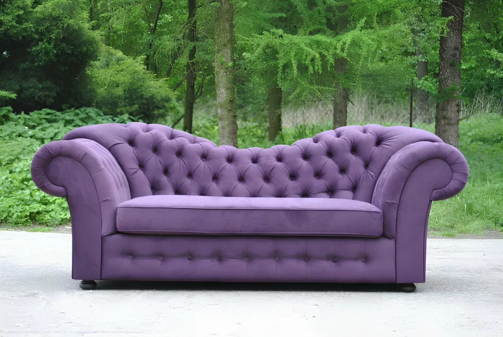 JVmoebel Sofa Chesterfield Couch Polster Textil Couchen Dreisitzer Wohnzimm günstig online kaufen