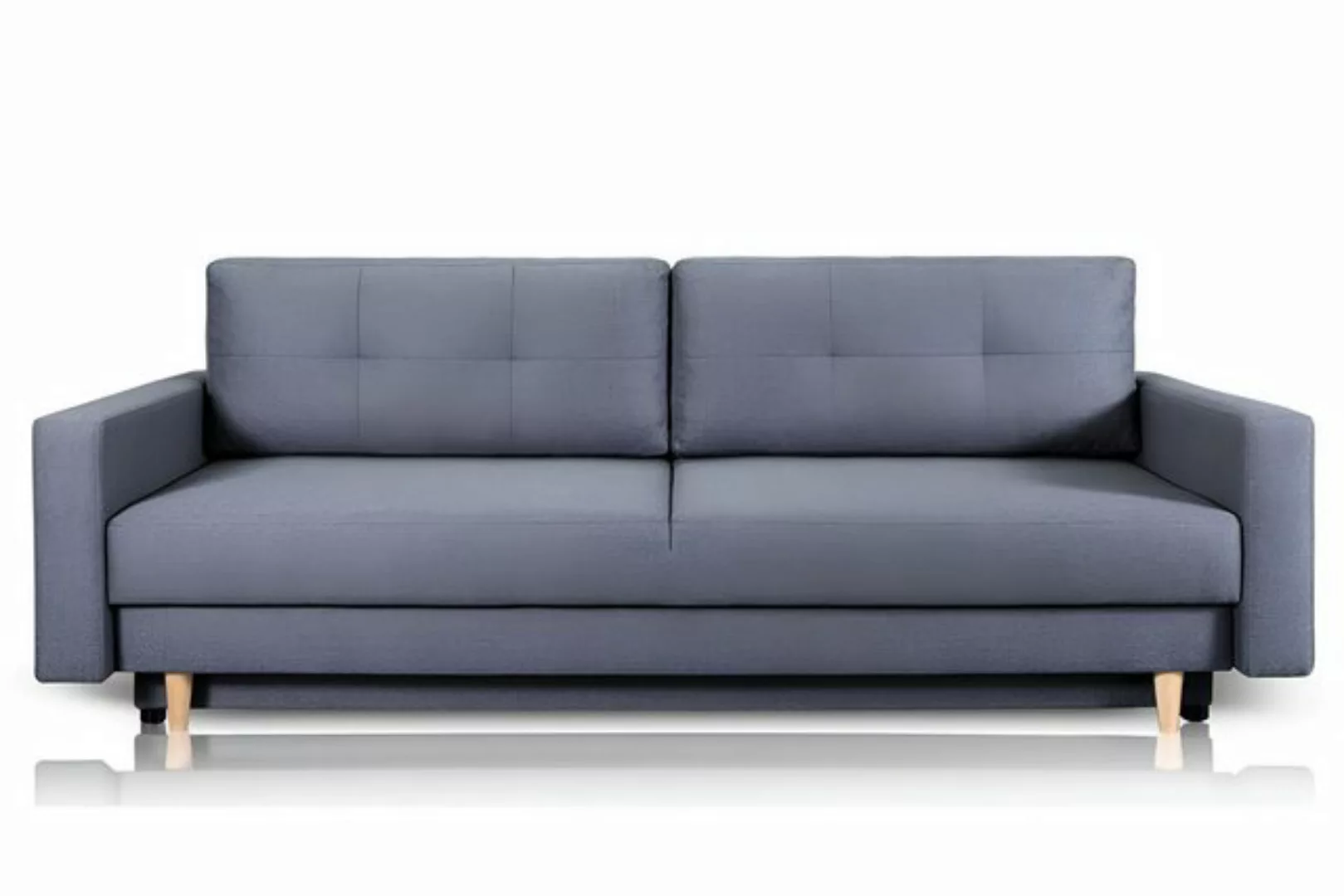 Xlmoebel Sofa Dreisitzer Couch in Blau mit elegantem Stil für ein modernes, günstig online kaufen