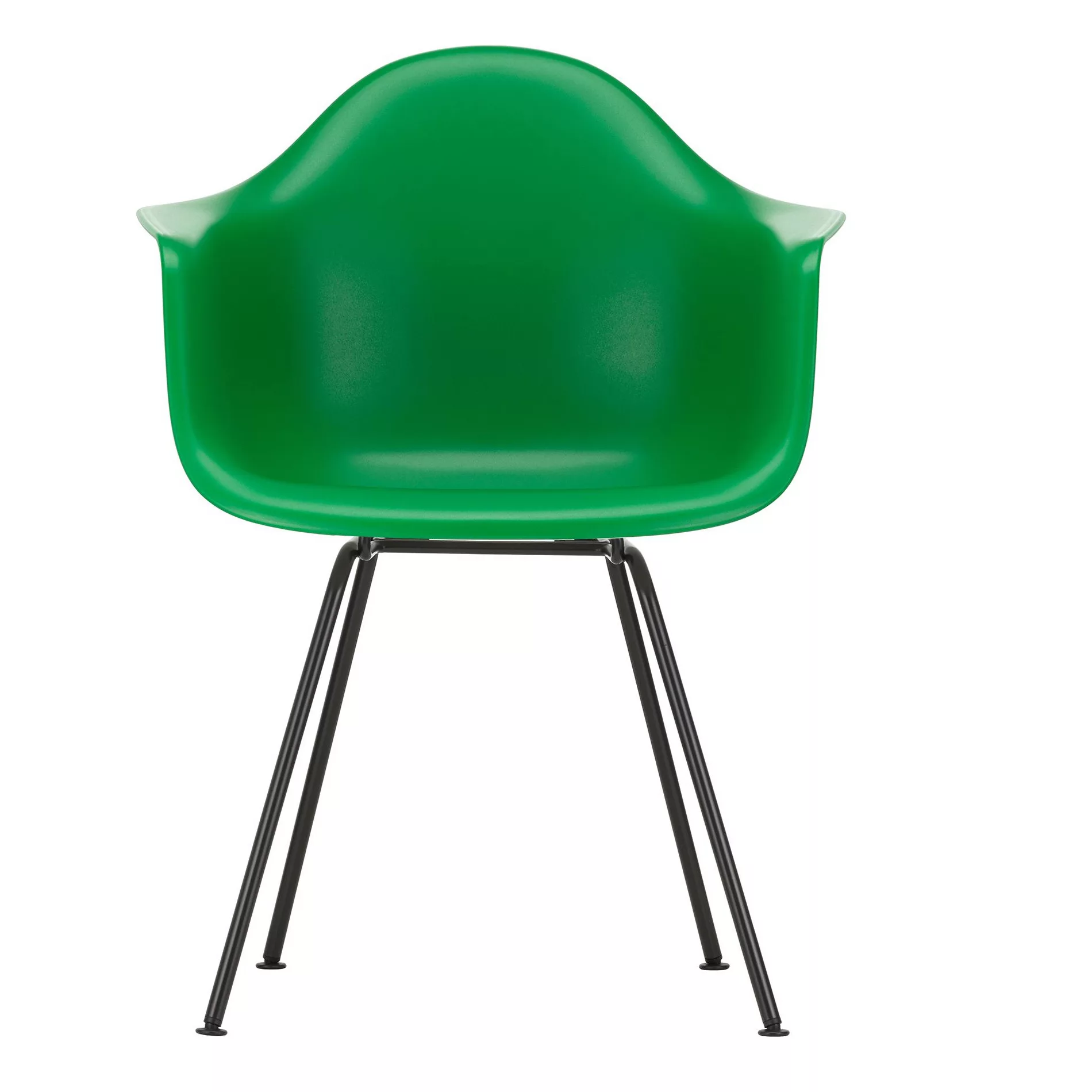 Vitra - Eames Plastic Chair DAX Gestell schwarz - grün/Sitzschale Polypropy günstig online kaufen