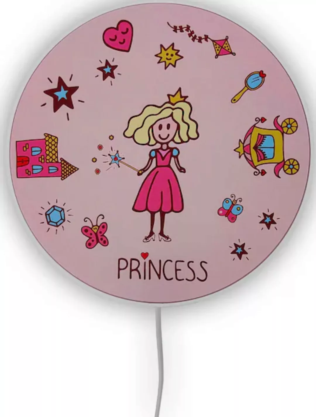 Wandleuchte Princess mit Schalter und Stecker günstig online kaufen