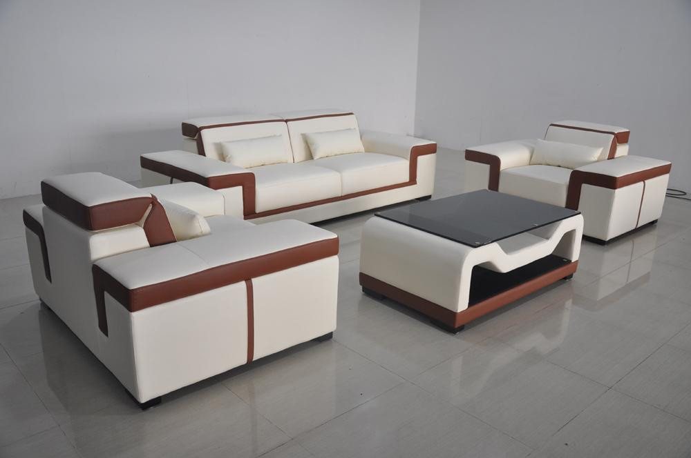 Xlmoebel Sofa Wohnlandschaft aus modernem Lederpolster-Sofa mit 3-Sitzer, 2 günstig online kaufen