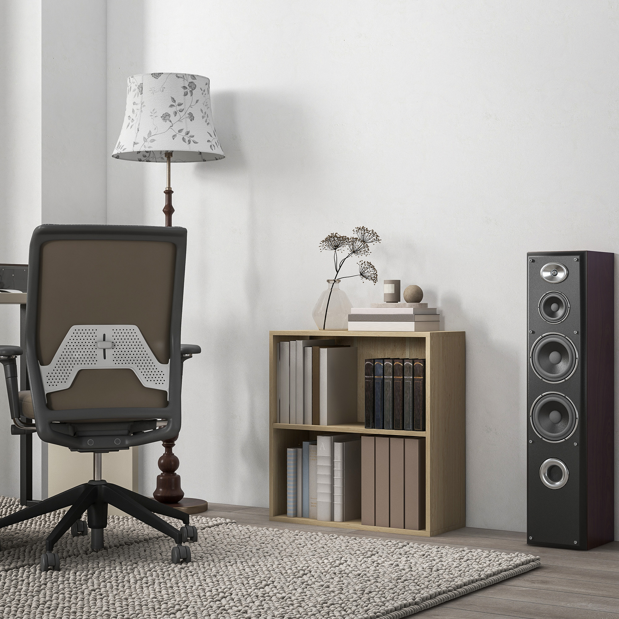 HOMCOM Bücherregal Aufbewahrungsregal mit 2 Fächern und verstellbarem Regal günstig online kaufen
