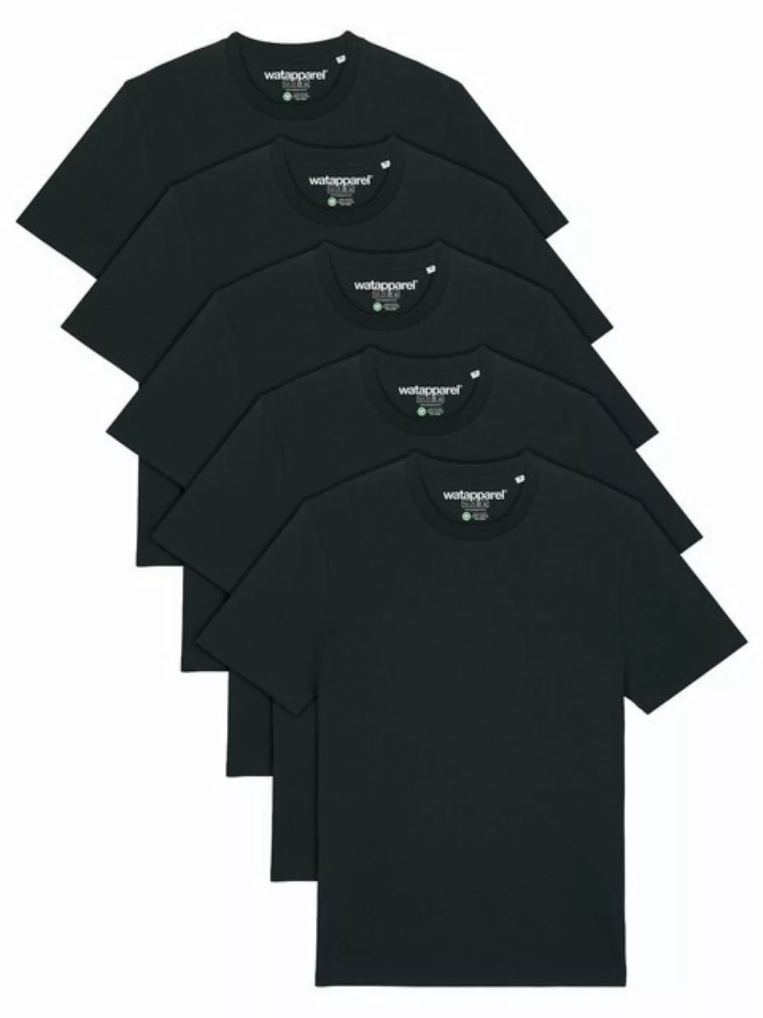 wat? Apparel T-Shirt 5er Multipack Bio Basic T-Shirt Black günstig online kaufen