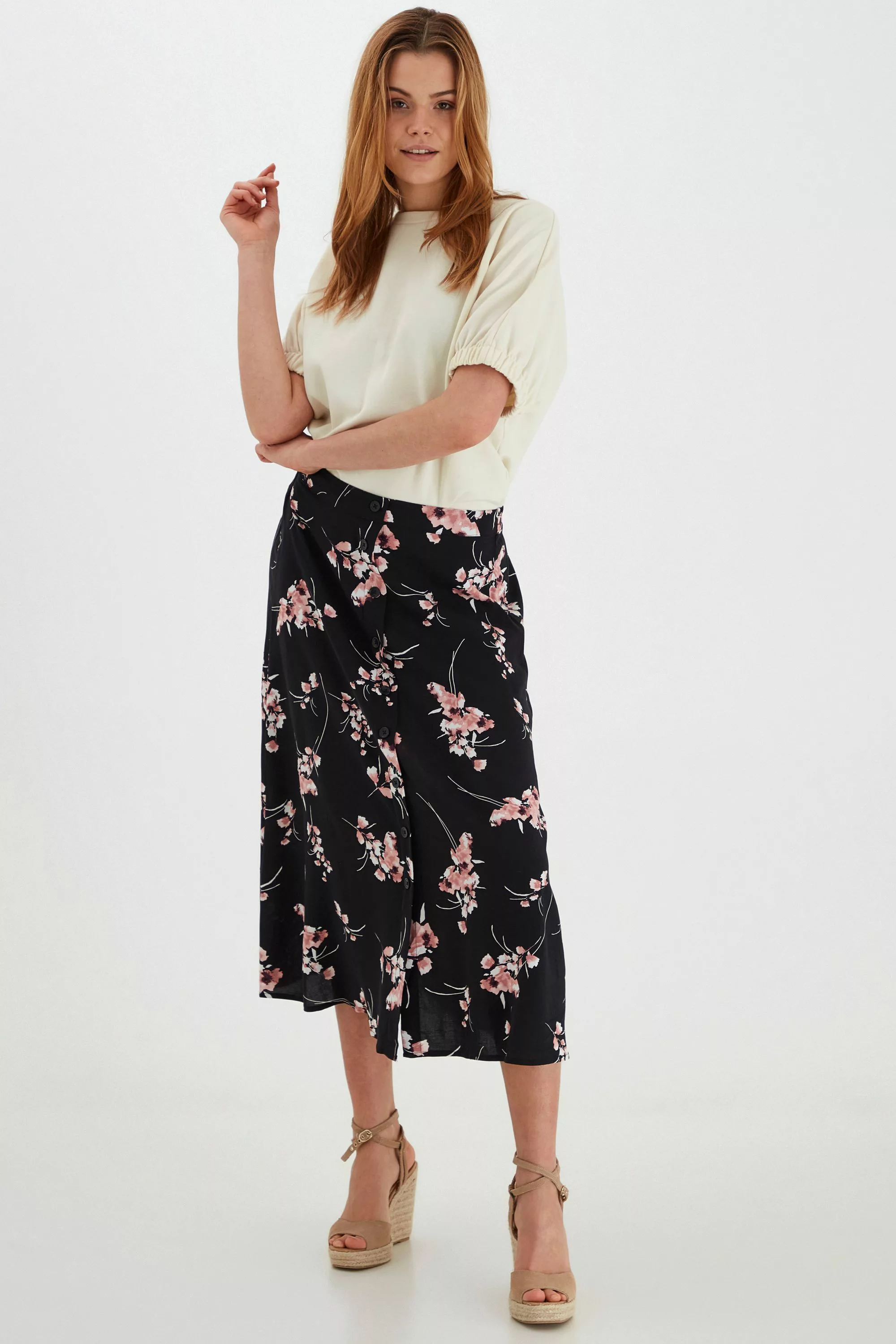 b.young A-Linien-Rock BYMMJOELLA MIDI SKIRT - 20809720 Midirock mit Print günstig online kaufen