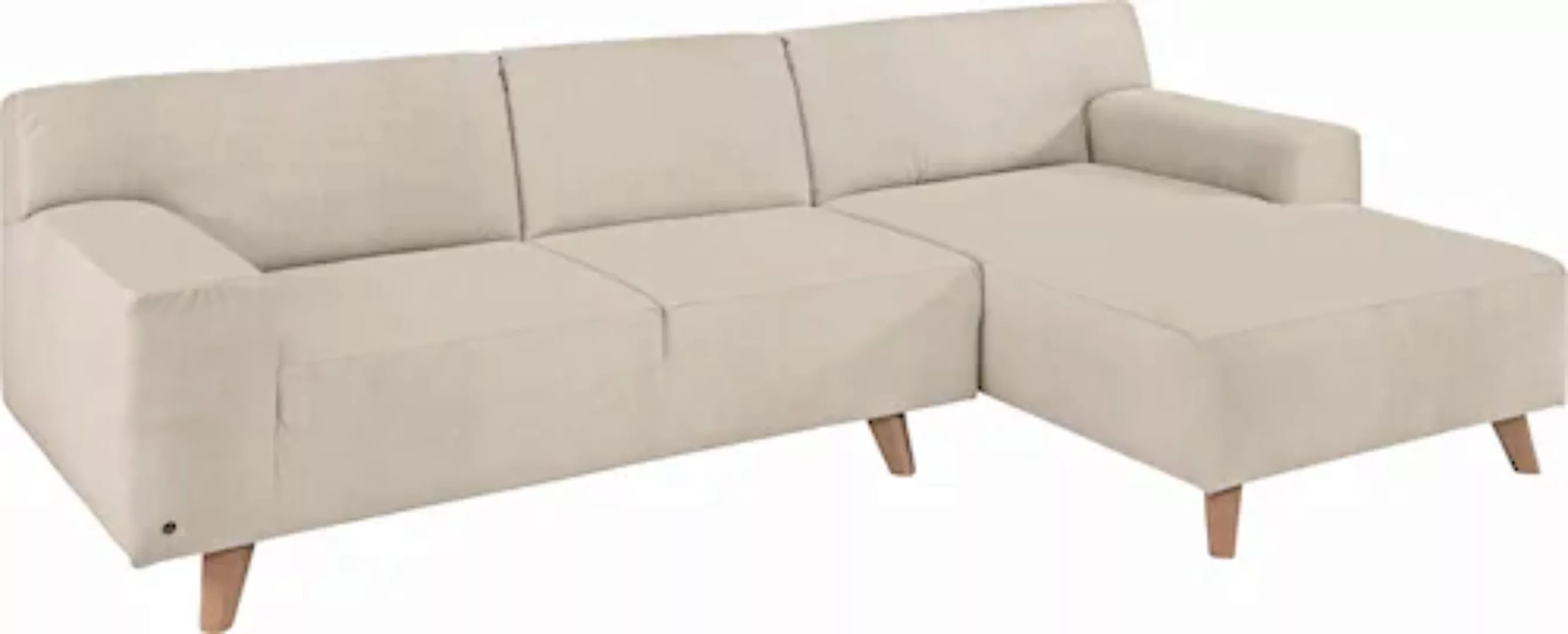 TOM TAILOR HOME Ecksofa »NORDIC PURE«, mit Recamiere, im Retrolook, Füße Bu günstig online kaufen