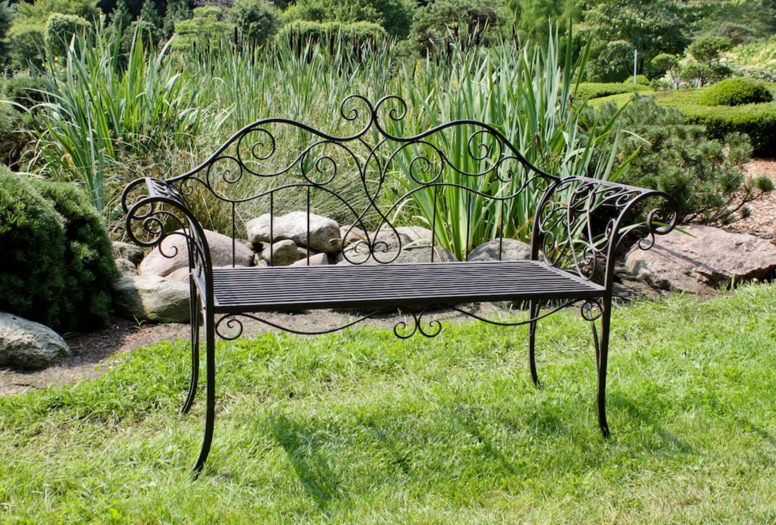 Garden Pleasure Gartenbank Selene 51 cm x 92,5 cm x 143 cm Rostoptik günstig online kaufen