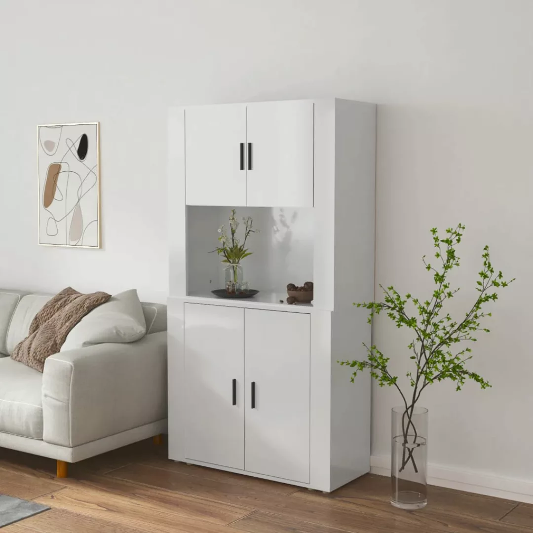 Vidaxl Highboard Hochglanz-weiß Holzwerkstoff günstig online kaufen