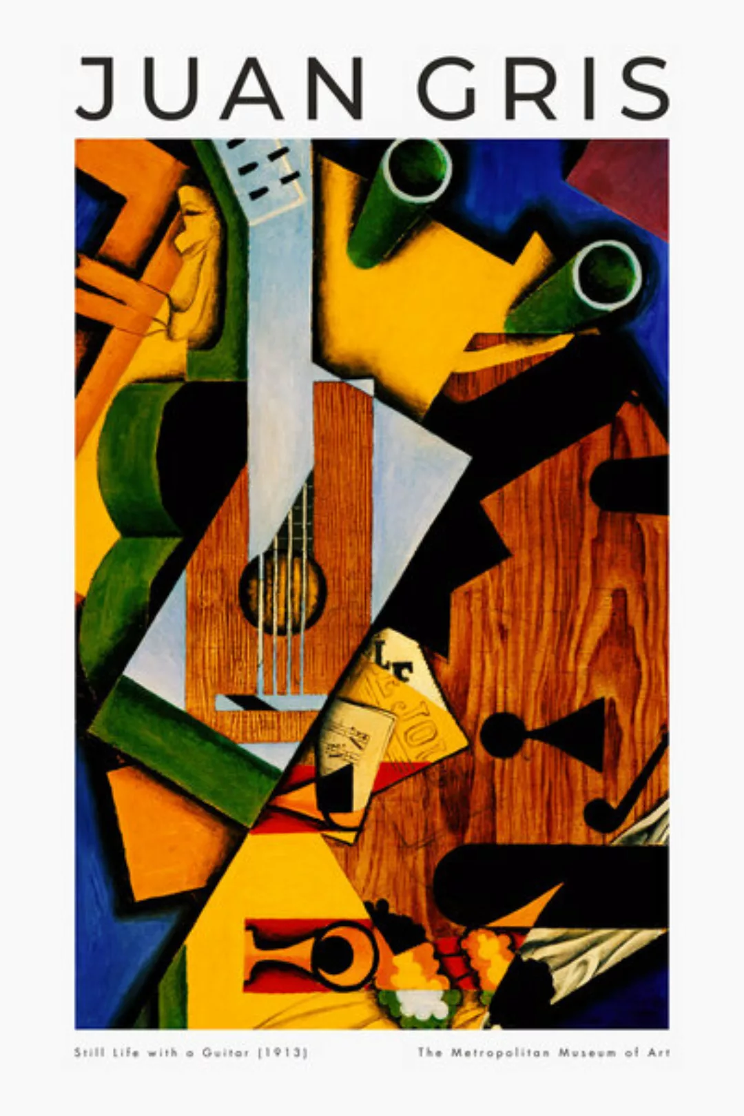 Poster / Leinwandbild - Stillleben Mit Einer Gitarre Von Juan Gris günstig online kaufen