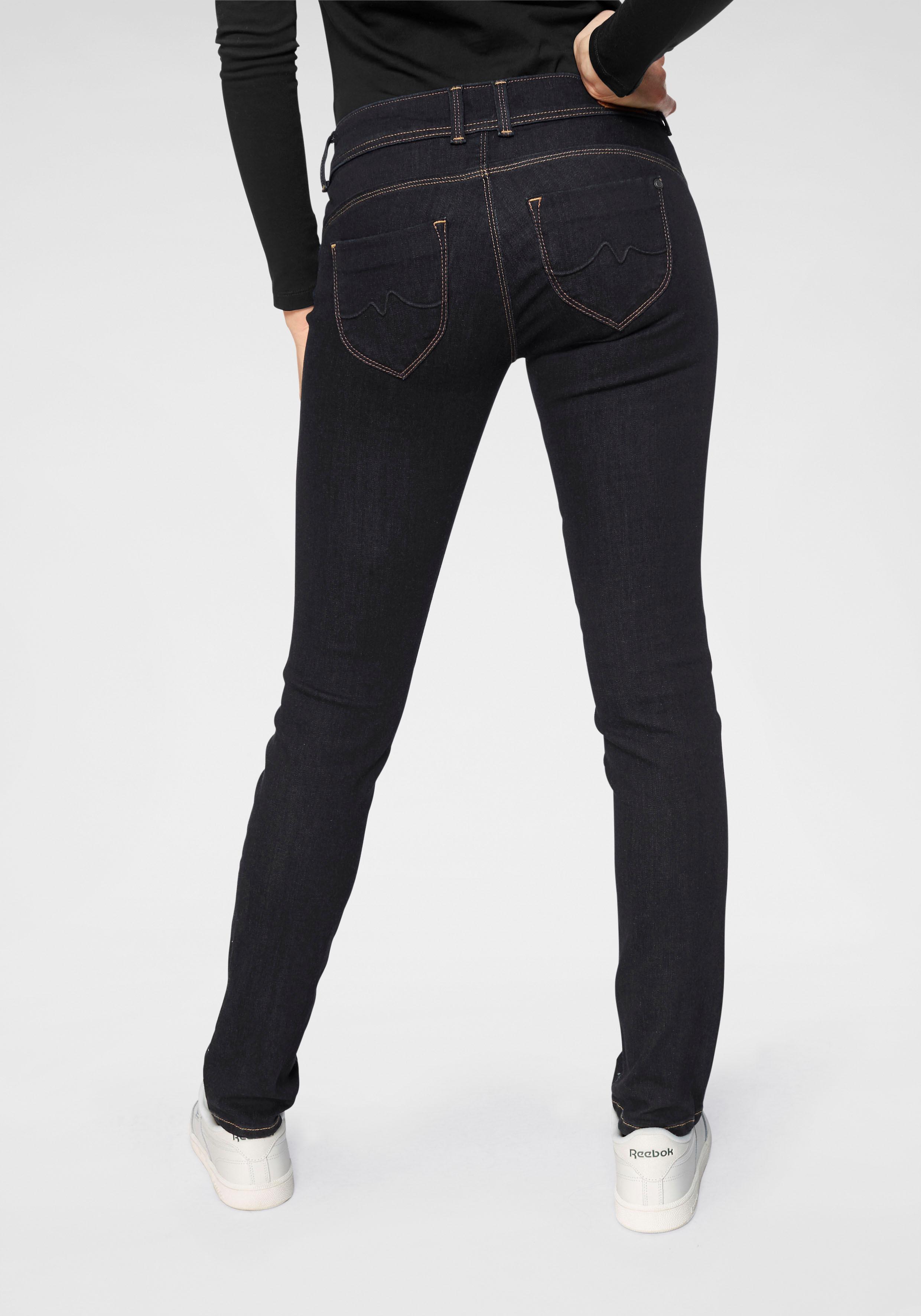 Pepe Jeans Slim-fit-Jeans NEW BROOKE mit 1-Knopf Bund und Reißverschlusstas günstig online kaufen