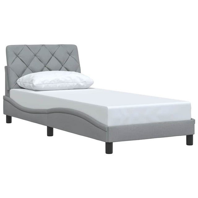 vidaXL Bett Bettgestell ohne Matratze Hellgrau 80x200 cm Stoff günstig online kaufen