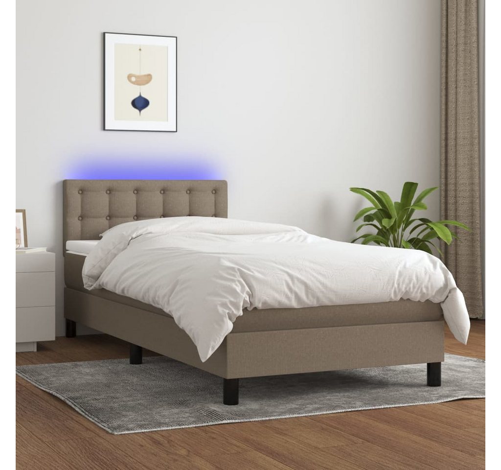 vidaXL Boxspringbett Bett Boxspringbett komplett mit Matratze & LED Stoff ( günstig online kaufen