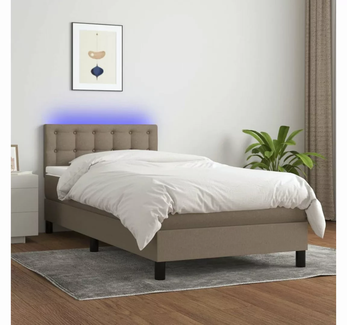 vidaXL Boxspringbett Bett Boxspringbett komplett mit Matratze & LED Stoff ( günstig online kaufen