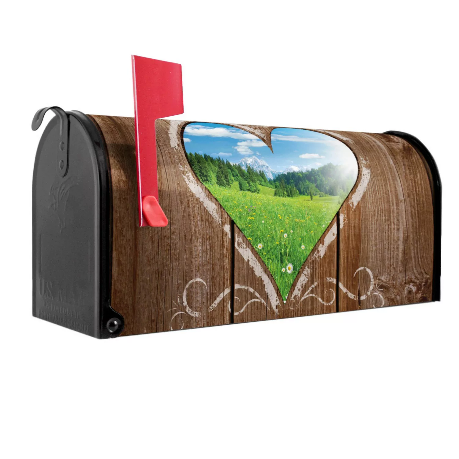 Banjado Amerikanischer Briefkasten Schwarz 48x22x16cm US Mailbox Letterbox günstig online kaufen