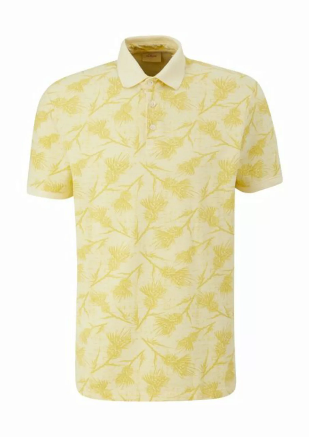 s.Oliver Kurzarmshirt Poloshirt mit Allover-Print günstig online kaufen
