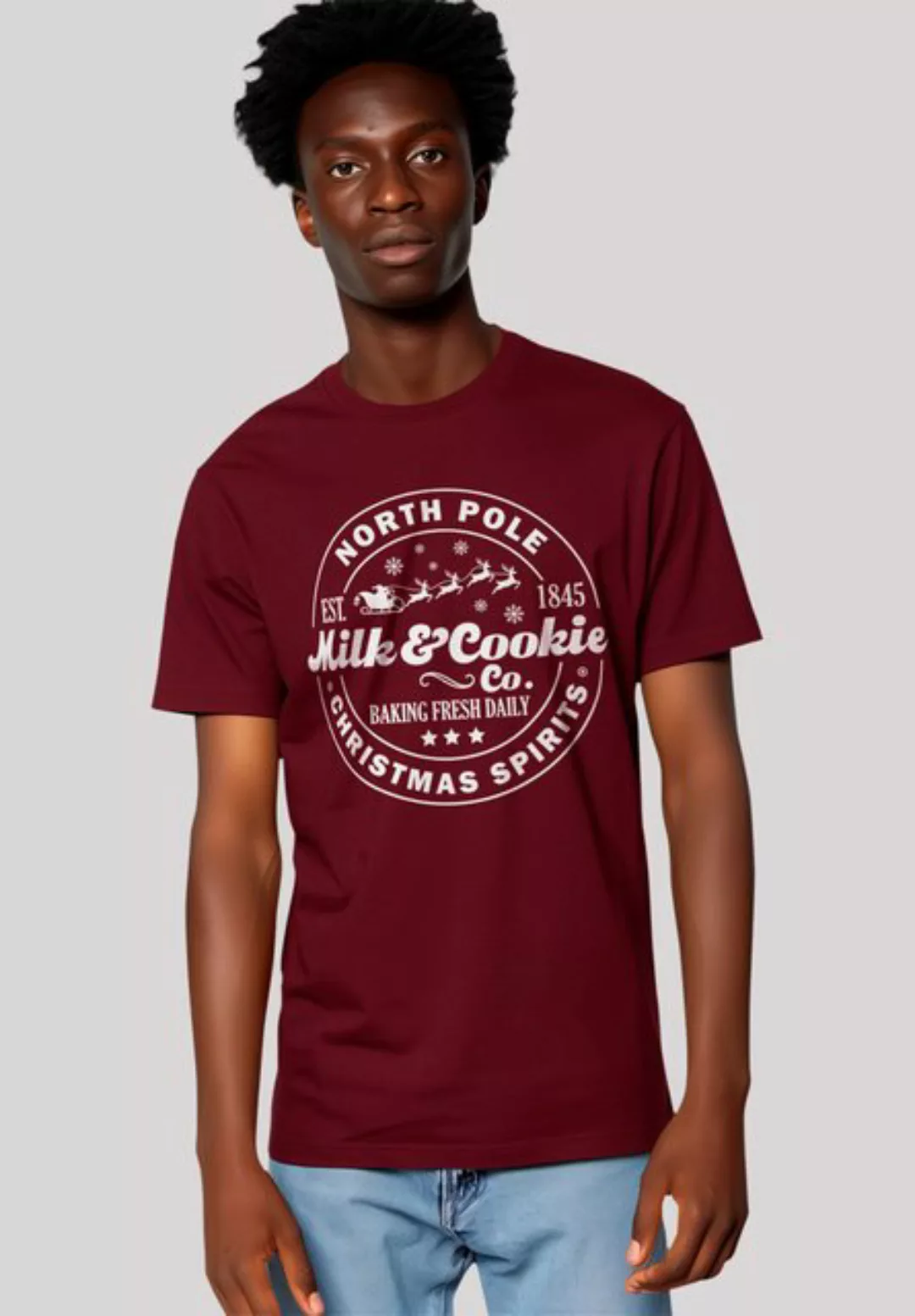 F4NT4STIC T-Shirt Milk and Cookie Bakery Retro Weihnachten Premium Qualität günstig online kaufen