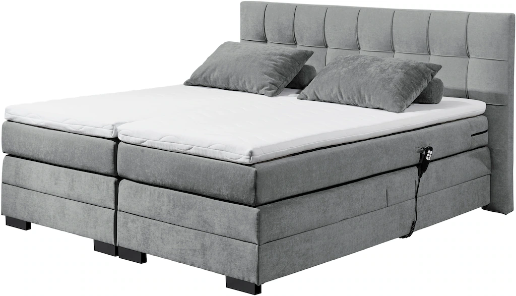 ED EXCITING DESIGN Boxspringbett "Talena", inkl. Motor und Topper günstig online kaufen