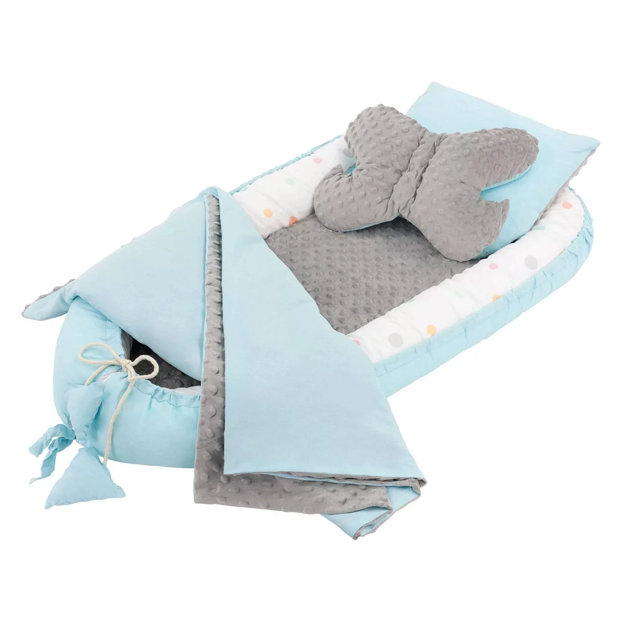 Joyz Babybett Baby Nestchen mit Muster aus Baumwolle waschbar bei 40 Grad, günstig online kaufen