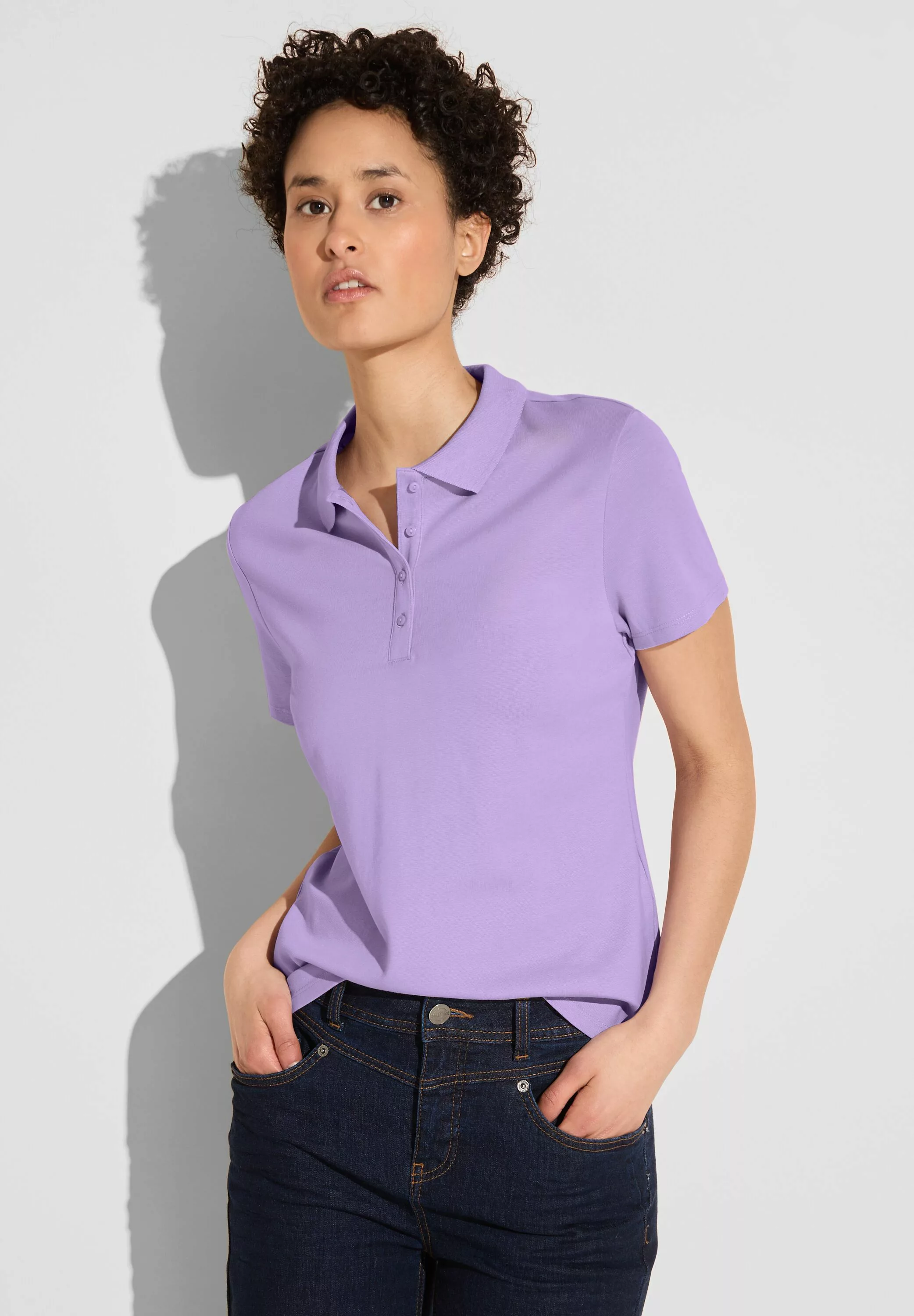 STREET ONE Poloshirt, aus Baumwolle mit Stretchante günstig online kaufen