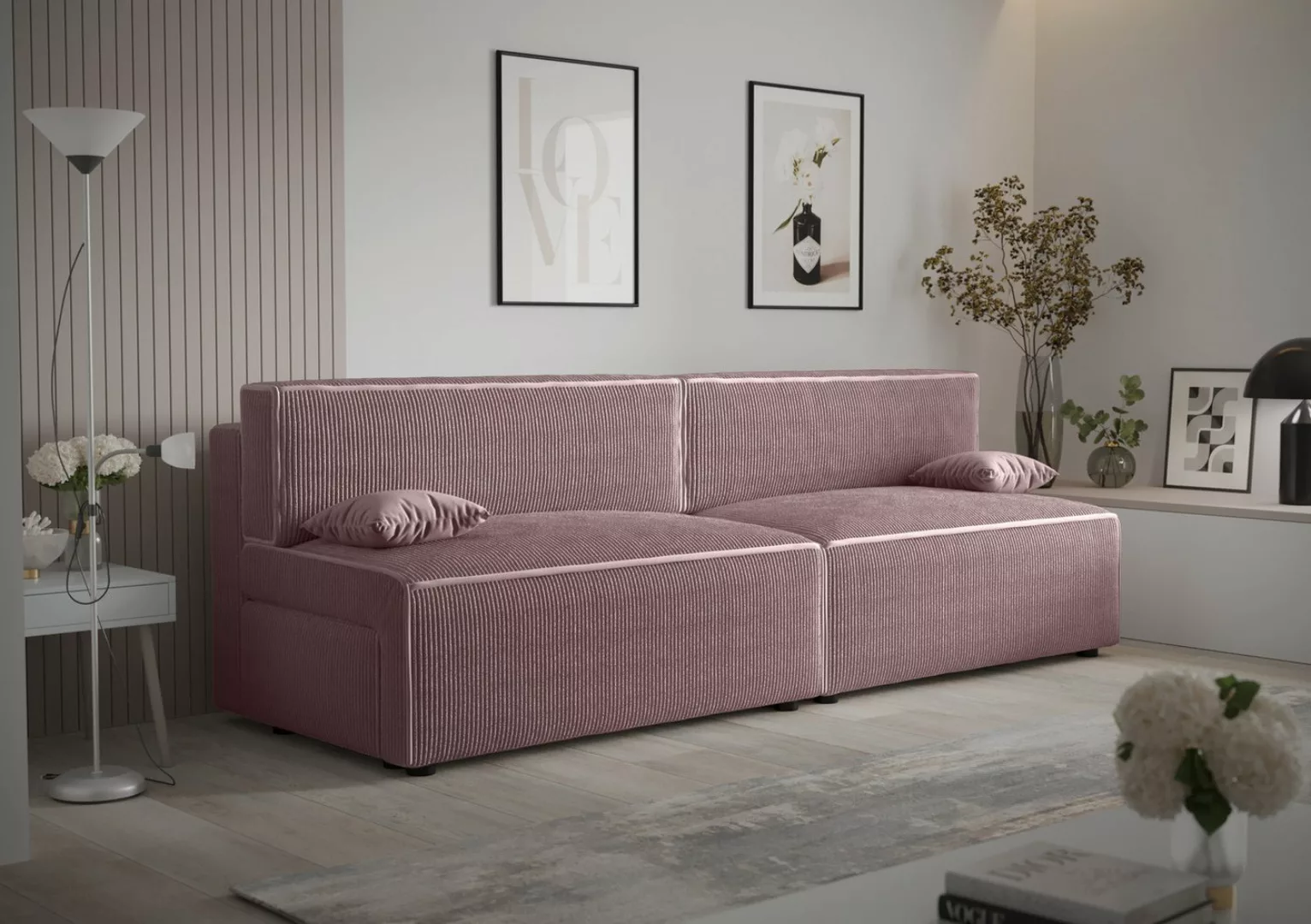 ALTDECOR Sofa MIRI-X2, Couch mit Schlaffunktion, Bettkasten, Wohnzimmer günstig online kaufen