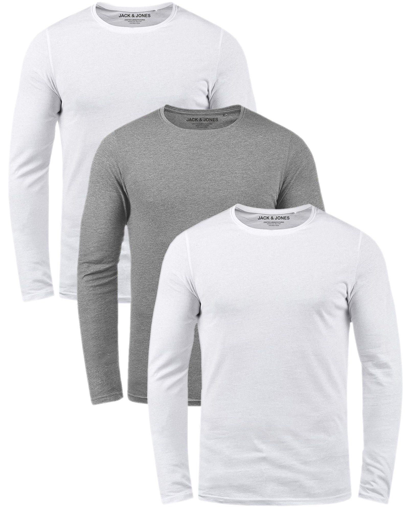 Jack & Jones Langarmshirt (3er-Pack) Basic günstig online kaufen