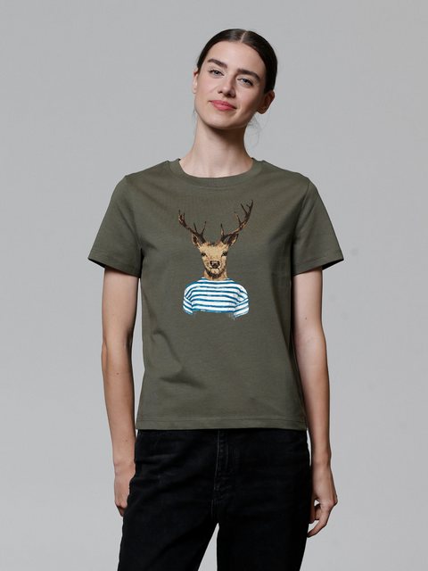 wat? Apparel Print-Shirt Hirsch (1-tlg) günstig online kaufen