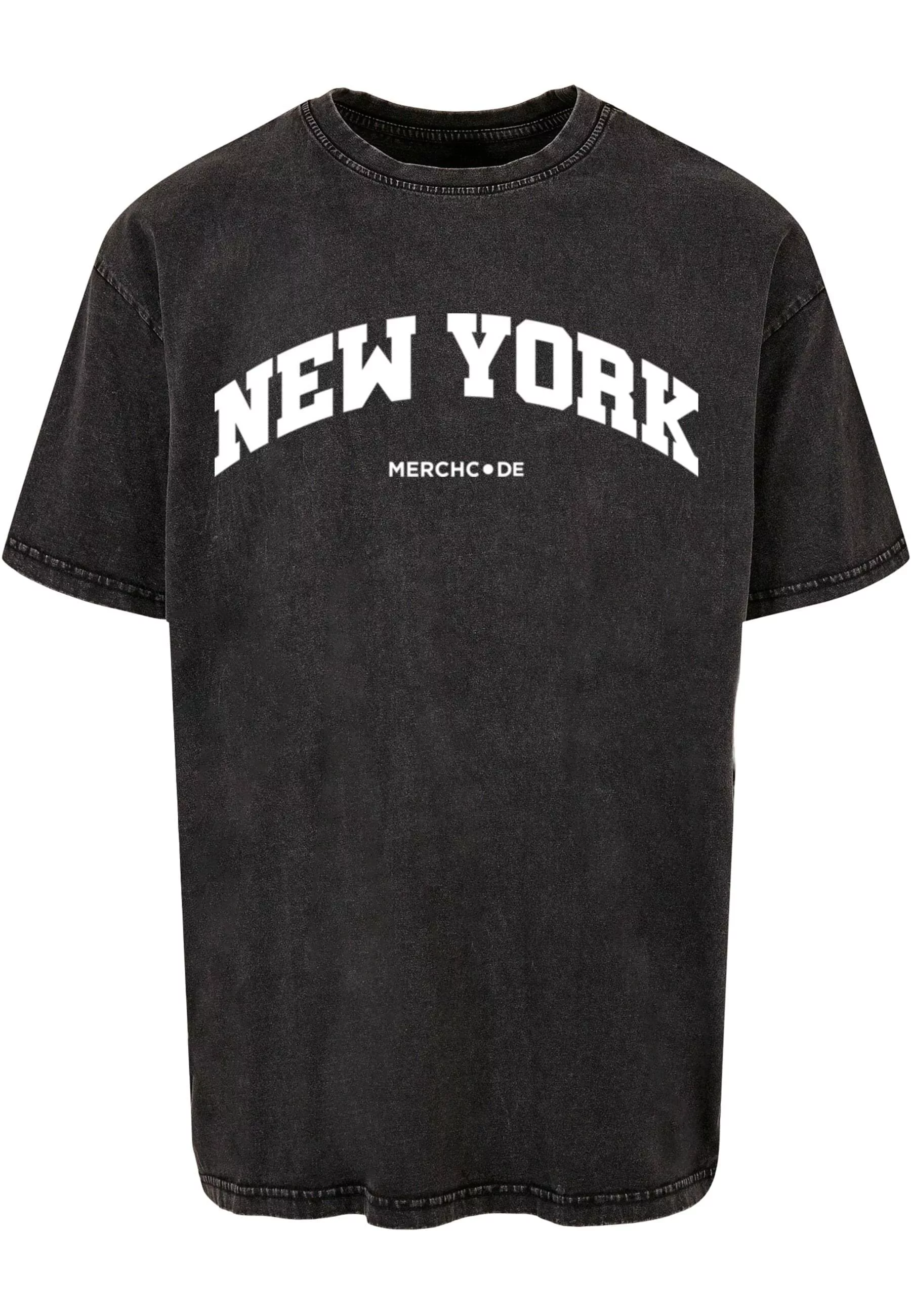 Merchcode T-Shirt "Merchcode Herren New York Wording - Acid Washed Oversize günstig online kaufen